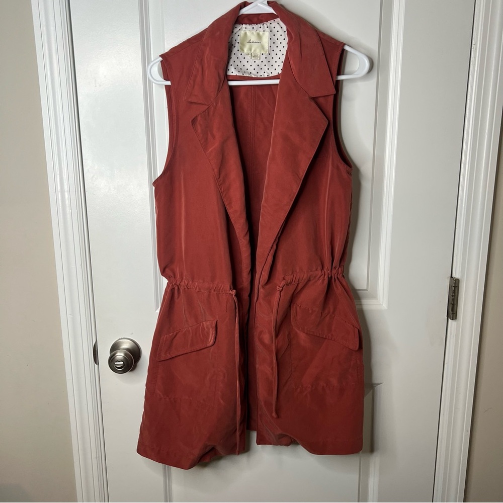 Anthropologie Rust Tunic Vest size Medium